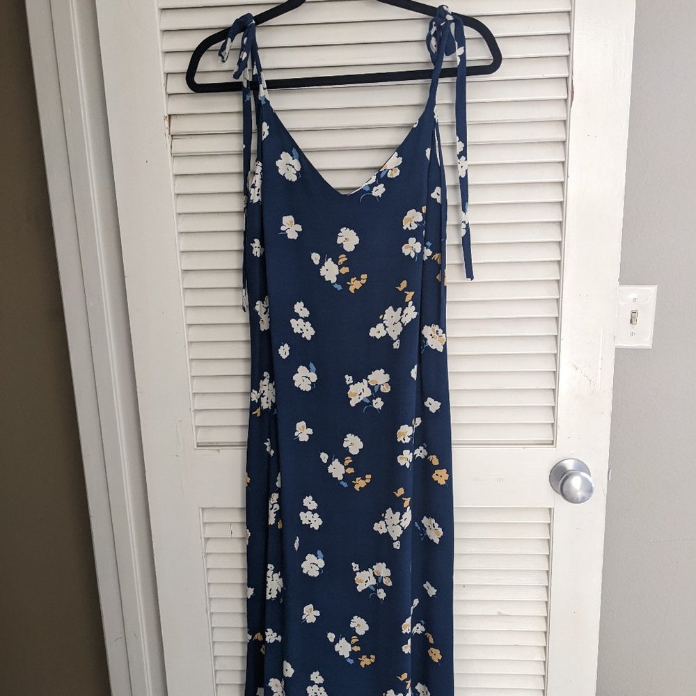 Reformation Jade Blue Floral Midi Dress